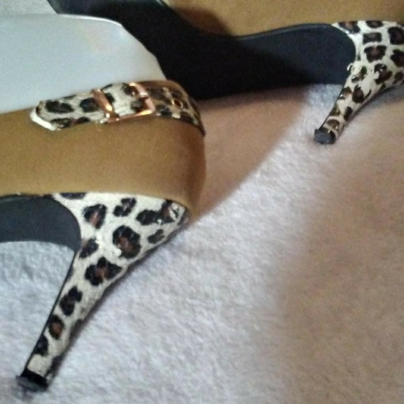 Women's Heels Peep Toes Mario D'boro Tiger/Tan - Picture 5 of 8